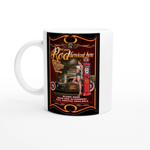 Rat Rod Roadhouse Servis Temalı Kupa Bardak ürün görseli 1