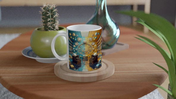 İkizler Burcu Baskılı Kahve Kupası - Zodyak Kütüpanesi Vs3 - Resim 4