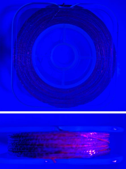 Eagenset Hazır Çapari Kombini Boru Sim Ultraviyole Uv Neon Kırmızı Makarada - Resim 2