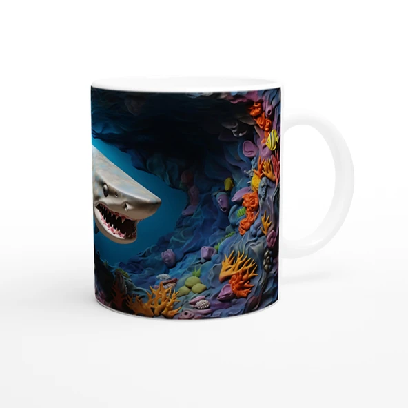 Mercanlar Arasında Yüzen Tehlike Kupa Bardak - Resim 3