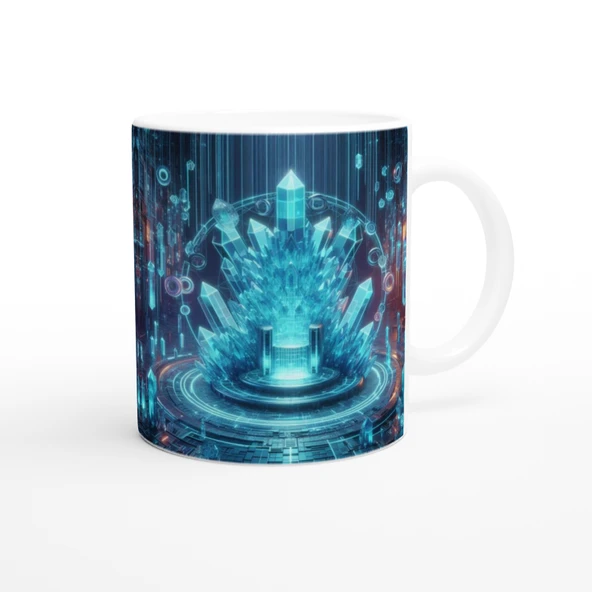 Kova Burcu Baskılı Kahve Kupası - Büyülü Kristal Mağarası Temalı Vs1 - Resim 3