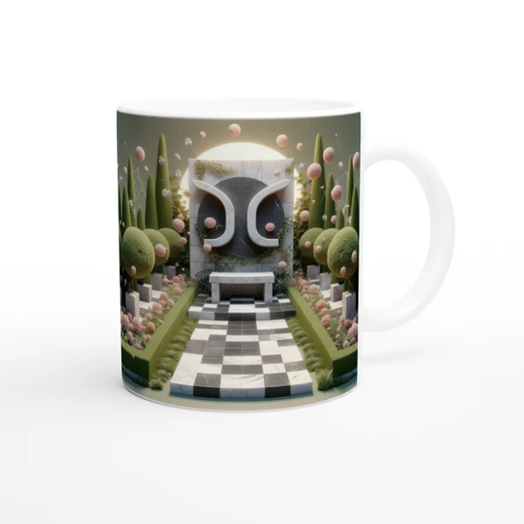 Başak Burcu Baskılı Kahve Kupası - Elementsel Doğa Krallığı Temalı Vs4 - Resim 3