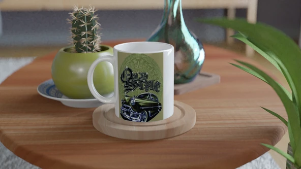 Old Style Klasik Araba Temalı Kupa Bardak - Resim 4