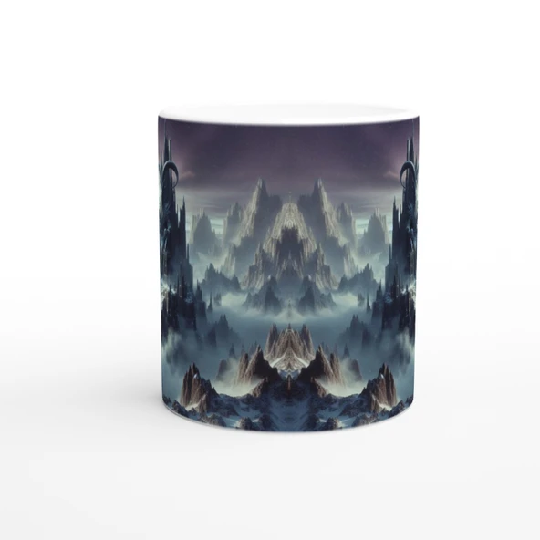 Oğlak Burcu Baskılı Kahve Kupası - Elementsel Doğa Krallığı Temalı Vs4 - Resim 2