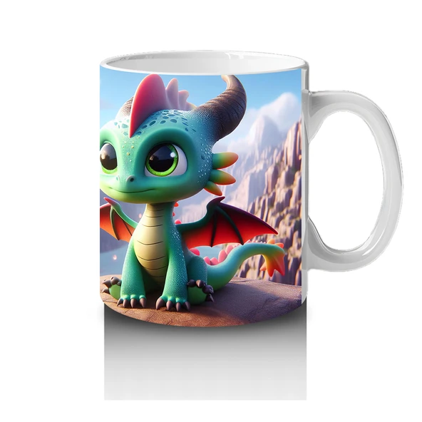 Çocuklara Sütü Sevdiren Ateş Tepesi Bebek Ejderha Kupa Bardak - 4