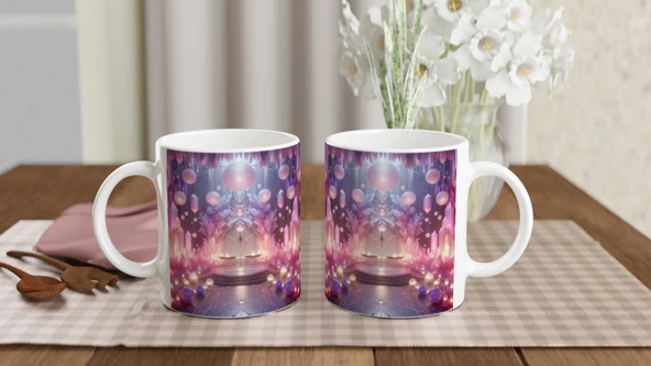 Terazi Burcu Baskılı Kahve Kupası - Büyülü Kristal Mağarası Temalı Vs1 - 5