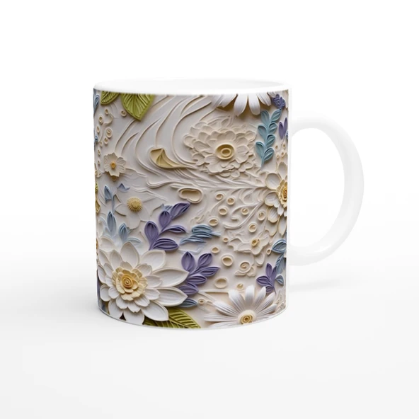 Pastel Renkli Çiçek Düşleri Kupa Bardak - Resim 3