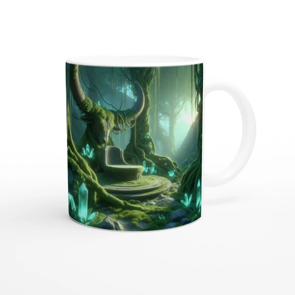 Boğa Burcu Baskılı Kahve Kupası - Elementsel Doğa Krallığı Temalı Vs4 - Resim 3