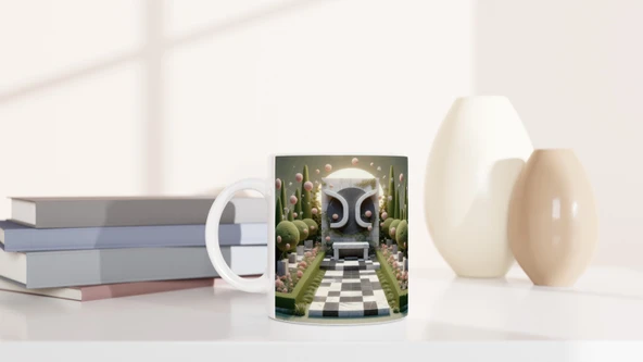 Başak Burcu Baskılı Kahve Kupası - Elementsel Doğa Krallığı Temalı Vs4 - Resim 6