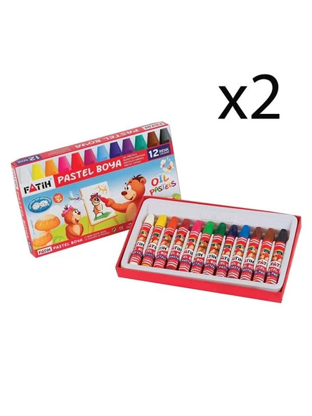 Fatih Pastel Boya 12 Renk 2 Adet ürün görseli 1