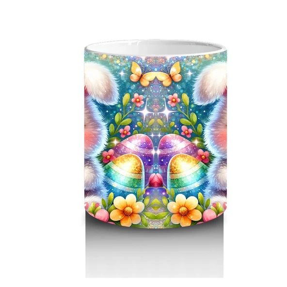 Çocuklara Sütü Sevdiren Bahar Tavşanı Kupa Bardak - Resim 3