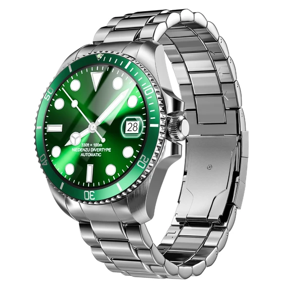 Zcwatch V0525 316L Paslanmaz Çelik, Döner Bezel, Bt Call, Spor Sağlık, IP68 Profesyonel Akıllı Saat - Resim 3