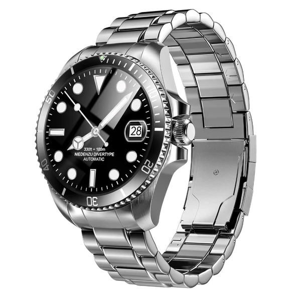 Zcwatch V0525 316L Paslanmaz Çelik, Döner Bezel, Bt Call, Spor Sağlık, IP68 Profesyonel Akıllı Saat - Resim 4