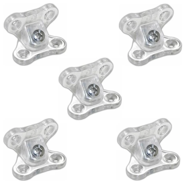 Açılı T Bağlantı Çektirme Şeffaf Plastik Köşe Birleştirme Kelebek Bağlantı (5 Adet) ürün görseli