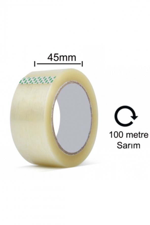Şeffaf Koli Bandı 45 Mm X 100 Metre (yüksek Yapıştırma Kaliteli B