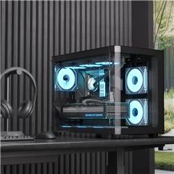 Aerocool AE P300C BK 3x12cm Mirror A-RGB Fanlı, Panoramik Tempered Panel, mATX - 4
