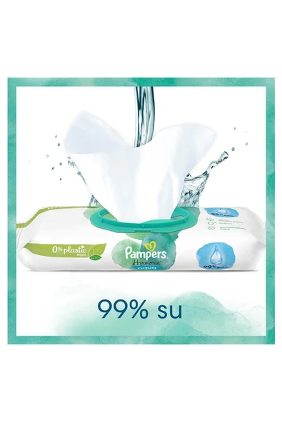 Prima Pampers Harmonie Aqua Islak Bebek Mendili (9 PAKET = 432 ISLAK MENDİL) - 4