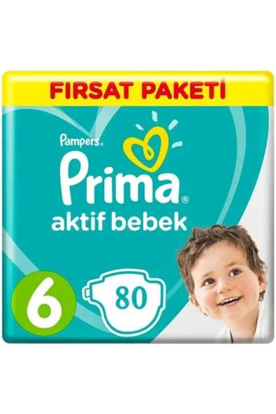 Prima Bebek Bezi 6 Beden 2'li Paket 80 Adet (2PK*40) - 1