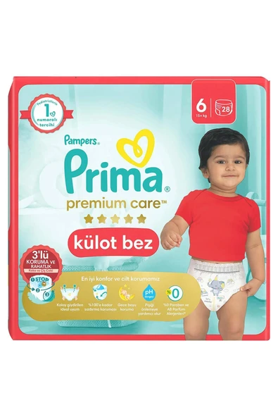Prima Külot Bebek Bezi Premium Care 6 Beden 28 Li - Resim 2