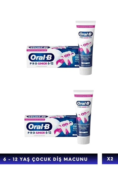 Oral-B Pro Junior Çürük Önleyici Koruma Diş Macunu 75 ml 2 adet - 1