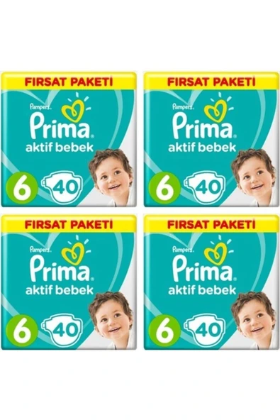 Prima Aktif Bebek 6 Numara 13-18kg 40 adet X 4 Paket - 1