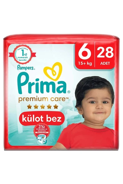 Prima Külot Bebek Bezi Premium Care 6 Beden 28 Li ürün görseli