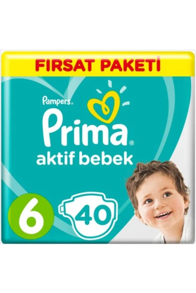 Prima Aktif Bebek 6 Numara 13-18kg 40 adet X 4 Paket - 2