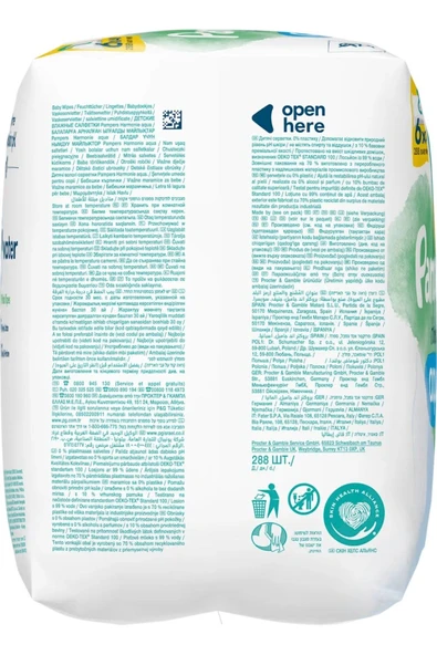 Prima Pampers Harmonie Islak Havlu Mendil Aqua Pure 48 Yaprak 12 Li Set (576 YAPRAK) Organik Pamuk - 2