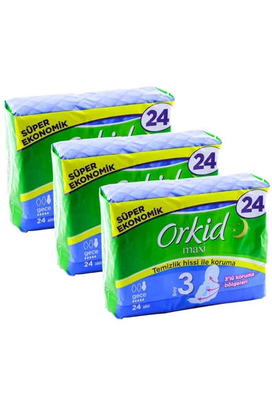 Orkid Maxi 4'lü Gece 24 Adet X 3 Adet - 1