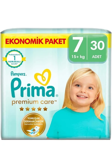 Prima Premium Care Bebek Bezi Beden:7 (15 KG) Xxx Large 30 Adet Ekonomik Pk - 1