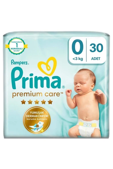 Prima Bebek Bezi Premium Care 0 Beden Prematüre Tekli Paket ürün görseli 1