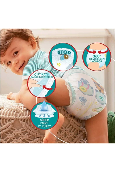 Prima Külot Bebek Bezi Beden:7 (17 KG) Xxl 52 Adet Fırsat Pk - 4