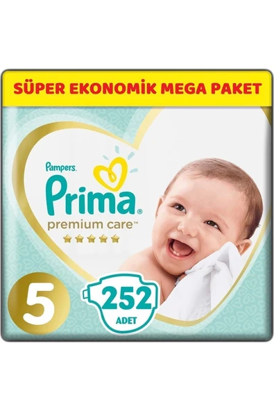 Prima Premium Care Bebek Bezi Beden:5 (11-16KG) Junior 252 Adet - 1