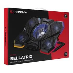 Addison Rampage AD-RC13 BELLATRIX Siyah 5 Fan 2 USB RGB Işıklı 15"-17" Notebook Soğutucu Stand - 4