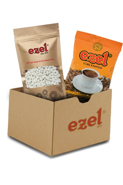 Ezel Türk Kahvesi Orta Kavrulmuş 100gr ve Çekirdek Şekeri 250gr -Taze Paketlenmiş - 2