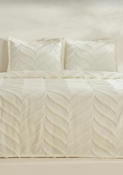 Merve 3 Parça Çift Kişilik Yatak Örtüsü - 2