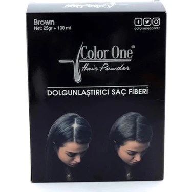 Color One Hair Building Saç Fiber Sprey Kahverengi 100 ml - 1