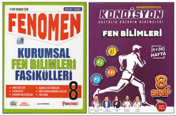 FENOMEN 8.SINIF KURUMSAL FEN BİLİMLERİ FASİKÜLLERİ+NEWTON KONDİSYON FEN BİLİMLERİ (2 KİTAP) ürün görseli