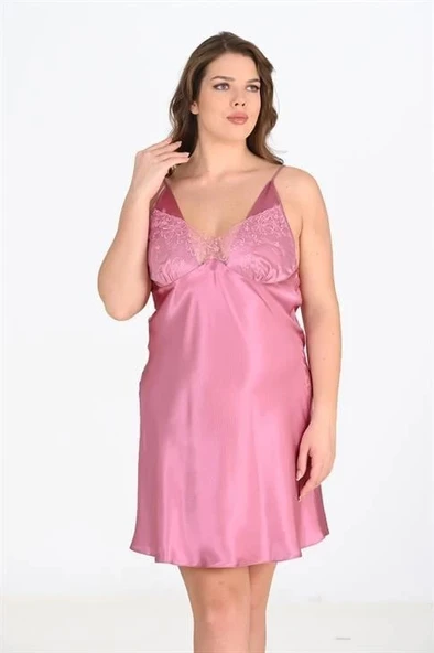 Litae Büyük Beden 2li Gülkurusu Sabahlık Takımı Bigsize 6204 - 2