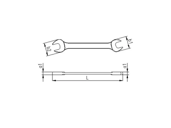 İzeltaş İki Ağız Anahtar Kısa Boy 18x19 mm - 2
