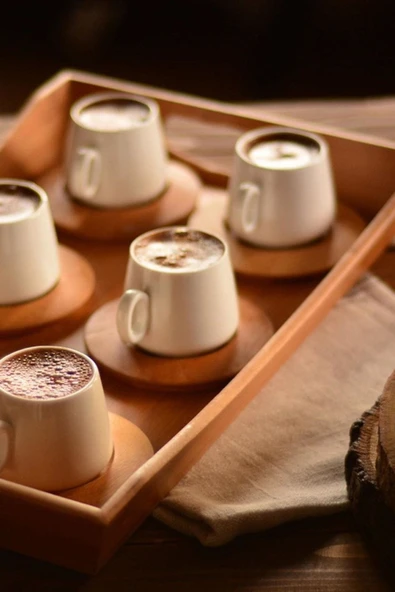 Bambum Ottoman 6 Kişilik Kahve Sade Fincan Takımı - 2