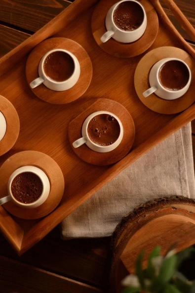 Bambum Ottoman 6 Kişilik Kahve Sade Fincan Takımı