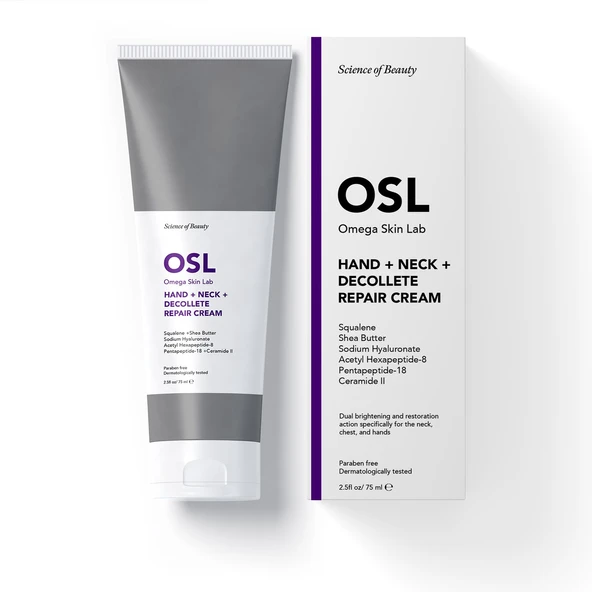 OSL Omega Skin Lab El, Boyun, Yüz ve Dekolte Için Onarıcı Bakım Kremi - Hnd Cream 75ml - 1