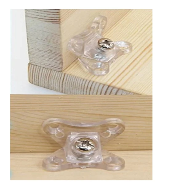 Açılı T Bağlantı Çektirme Şeffaf Plastik Köşe Birleştirme Kelebek Bağlantı (10 Adet) - Resim 5