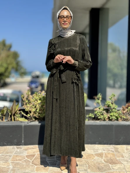 Misswhence Gül Detaylı İpek Elbise 36800 - 15