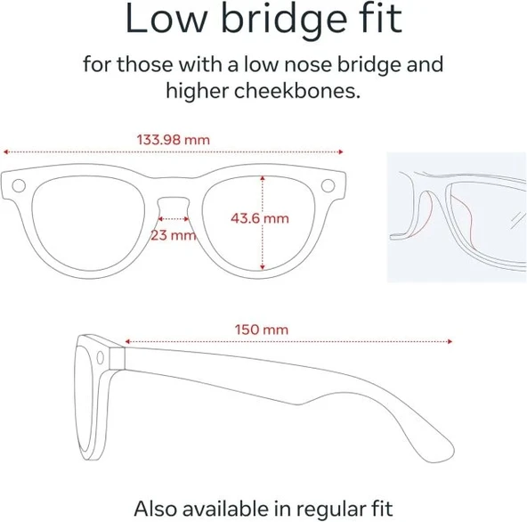 Ray-Ban Meta Gözlük Headliner Regular - 10