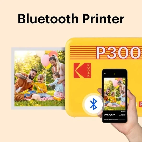 KODAK Mini 3 Retro 4PASS Taşınabilir Fotoğraf Yazıcısı - 4