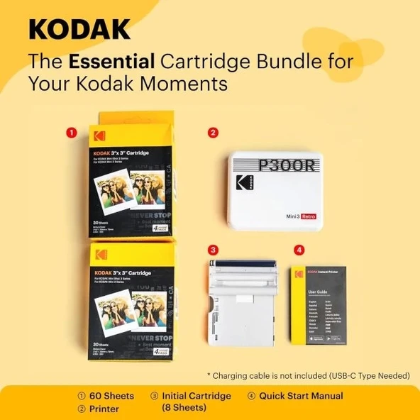 KODAK Mini 3 Retro 4PASS Taşınabilir Fotoğraf Yazıcısı - 3