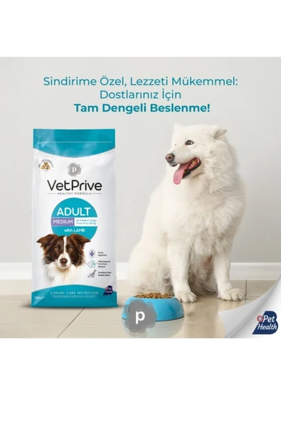 VetPrive Vet Prive Orta ve İri Irk Yetişkin Köpek Maması Kuzu Etli 14 Kg - 2