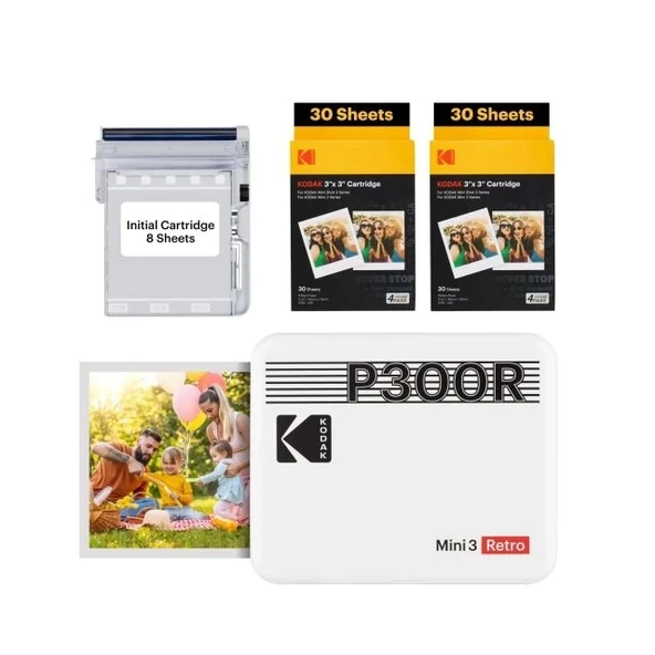 KODAK Mini 3 Retro 4PASS Taşınabilir Fotoğraf Yazıcısı - 2